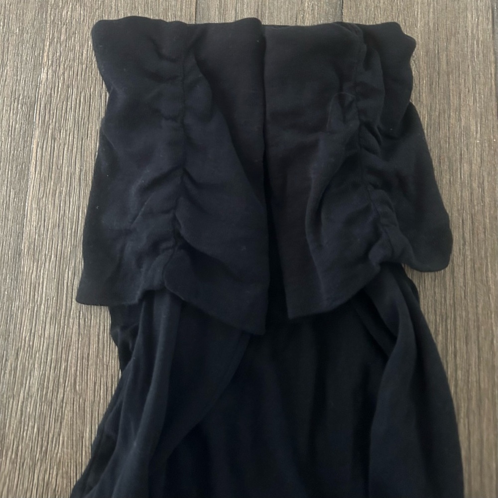 Zara Draped Black Off-Shoulder Long Sleeve Top. Size Medium - Picture 4 of 4